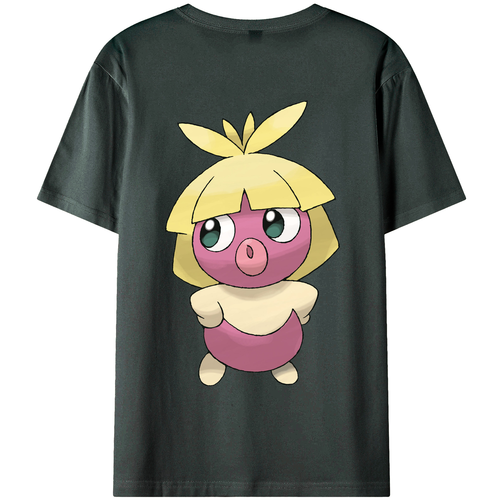 （画像用） ポケットモンスター Pokémon 綿100％ メンズ半袖Tシャツ（バックプリント） 通気性